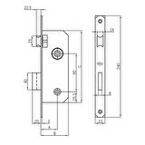 İto Çelik Banyo-Wc Kapı Kilitleri 760/Rk Rulmanlı 40 Mm