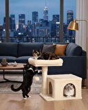 Reyo Pet Komfor Stepli Yuvalı Kedi Tırmalaması Beyaz