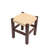 TABURE HASIR ÖRGÜLÜ CEVİZ RENK 35 CM (yükseklik)
