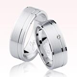 Harem Altın Beyaz Altın Alyans 2705-2