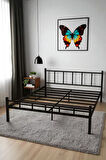 FURSİMO SERENİTA SERİSİ TEK KİŞİLİK METAL SİYAH KARYOLA,FERFORJE SİYAH KARYOLA 120X200
