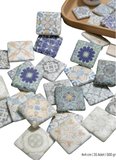 Dekoratif Seramik Karışık Desenli Cam Mozaik Karo Seti - 500 gr (35 Adet) - 4x4 cm El Sanatları ve Mimari Dekorasyon İçin