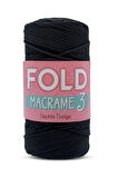 Polyester Makrome No:3 Siyah Örgü İpi