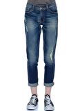 Flying Monkey Jean   Mavi Kadın Denim Pantolon L8093 5 PKT DISTRE