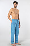 Cacharel Erkek Dokuma Pijama Tek Alt 2240/Mavi 4