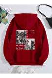 Be True Arka Baskılı kapüşonlu Cepli Sweatshirt