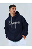 The Doors Baskılı kapüşonlu Cepli Sweatshirt