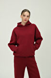 Unisex Oversize Kapüşonlu Sweatshirt ve Eşofman Altı Takımı  %80 Pamuk 3 İplik Kumaş Rahat ve Şık Ta