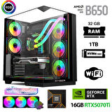 Xaser Queen X7 Ryzen 7 9800X3D 32GB Ram 1TB M.2 NVMe SSD 16GB RTX5070Ti Sıvı Soğutmalı Oyuncu Bilgisayarı