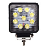 Wolfram 9 Led Kare Off Road Sis Farı Çalışma Lambası 10-30V 27W