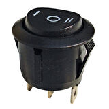 Mini On Off Aç Kapa Anahtar Düğme Yuvarlak İki Kademeli I-0-II