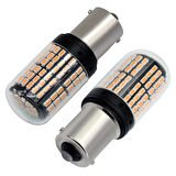 Turuncu Led P21W 93 Ampul 144 Led 12V (2 Adet)