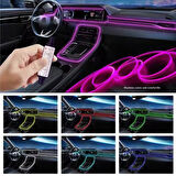 Araç İçi Torpido Ledi İp Neon Ambiyans Led RGB USB 5 Metre