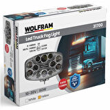 Wolfram Beyaz Sarı Led Off Road Sis Farı Çalışma Lambası 12 Led 10-30V 60W