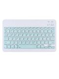 Nextbook 10.1" Uyumlu Kablosuz Bluetooth Şarj Edilebilir Mini Q Klavye Mouse Seti - Mavi