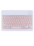 Hometech Alfa 8 MRC 8" Uyumlu Kablosuz Bluetooth Şarj Edilebilir Mini Q Klavye Mouse Seti - Pembe