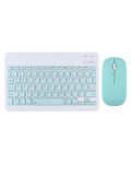 Hometech Alfa 10LM 10.1" Uyumlu Kablosuz Bluetooth Şarj Edilebilir Mini Q Klavye Mouse Seti - Mavi