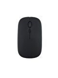 Samsung Galaxy Tab A9 X110 8.7" Uyumlu Kablosuz Bluetooth Şarjlı Mini Q Klavye Mouse Seti - Siyah