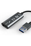 4k Usb 3.0 Capture Video Yakalama Adaptörü Hdmi To Usb 4k 1080p Akış Konferans/canlı Yayın/oy