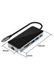 10 In 1 Usb Hub Hdmı Rj45 Ethernet Usb Çoğaltıcılı Type-c Adaptör Çevirici Dönüştürücü