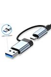 7 In 1 Usb/type-c To Usb A+usb C-usb 2.0/3.0 Çevirici Adaptör Çok Portlu Çoklayıcı Usb Hub