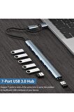 Multi Port Type-c Ve Usb Girişli 7 Port Usb Hub Otg Çoğaltıcı Tablet Telefon Bilgisayarlar Çoklayıcı
