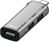 Usb Çoklayıcı 2 Adet Usb 2.0 1 Adet Usb 3.0 To Usb 3 In 1 Çoğaltıcı Adaptör