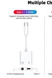 Type-c To 3.5mm Kulaklık Çevirici Aux Çevirici Ve Şarj Giriş 2 in1 Splitter