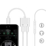 iPhone iPad Lightning Kulaklık ve Şarj Çevirici Adaptör Dönüştürücü Çoğaltıcı Aparat