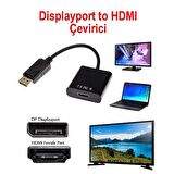 Displayport To Hdmi Dönüştürücü Adaptör DP Display Port Çevirici Aparat