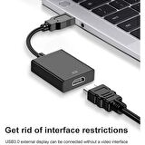 Usb Hdmi Süper Hızlı Donma Takılma Yapmaz Dönüştürücü Kablo Usb 3.0 To Hdmi Çevirici Adaptör