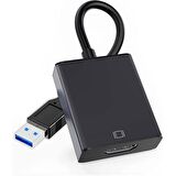 Usb Hdmi Süper Hızlı Donma Takılma Yapmaz Dönüştürücü Kablo Usb 3.0 To Hdmi Çevirici Adaptör