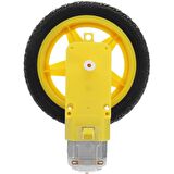 5 Adet 3-6V DC 250 RPM Redüktörlü Motor ve Tekerlek Seti