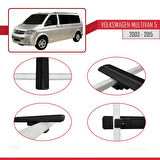 Volkswagen T5 Multivan 2003-2015 Arası ile Uyumlu BASIC Model Ara Atkı Tavan Barı Siyah 2 Adet