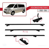 Volkswagen T5 Multivan 2003-2015 Arası ile Uyumlu BASIC Model Ara Atkı Tavan Barı Siyah 2 Adet