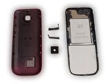 Nokia 2730 Kapak Nokia 2730 uyumlu Bordo Gri ön Kapak Arka Kapak