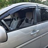Hyundai Accent Era 2006-2012 Uyumlu Mugen Cam Rüzgarlığı Seti Piano Black 4'lü İthal