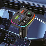 Araç İçin Bluetooth FM Modülatör Transmitter Çakmaklık - MT9878