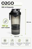 smartshake original2go serisi 600 ml siyah protein shaker