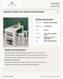 NERO BAR MASASI BEYAZ