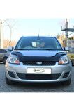 Ford Fiesta Ön Kaput Koruma Rüzgarlığı 3mm Akrilik (abs) Parlak Siyah Deflektör 2002-2008
