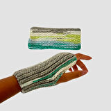 Uretti - ASLI 5776 El Yapımı Atkı - Bere - Eldiven Üçlü Set