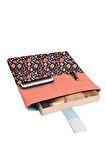 Desenli Yıkanabilir Cepli Kitap Kılıfı 20 x 25 cm Çok Amaçlı Çanta Book Cover