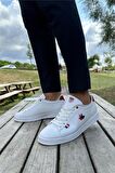 Unisex Sneakers Günlük Spor Ayakkabı BEYAZ - KIRMIZI