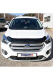 Ford Kuga Ön Kaput Koruma Rüzgarlığı 3mm Akrilik (ABS) Parlak Siyah Deflektör 2017-2020