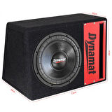 DYNAMAT RK-430 Oto Bass Subwoofer Kabinli 30cm Çift Bobin 1000 Watt (400 Rms)