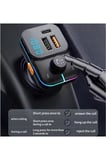 55W Hızlı Şarj Destekli Çift Usb + Type-C Çıkışlı Bluetooth FM Modülatör Transmitter MT9874