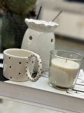 Beyaz Benekli Halka Kulplu Kupa Mug