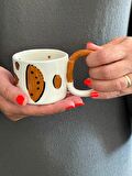 Kulp Kahve Siyah Nokta Mug Fincan Kupa