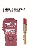 Flormar Deluxe Cashmere Lipstick Stylo Metalik Gül Kurusu Ruj DC35 8690604209798